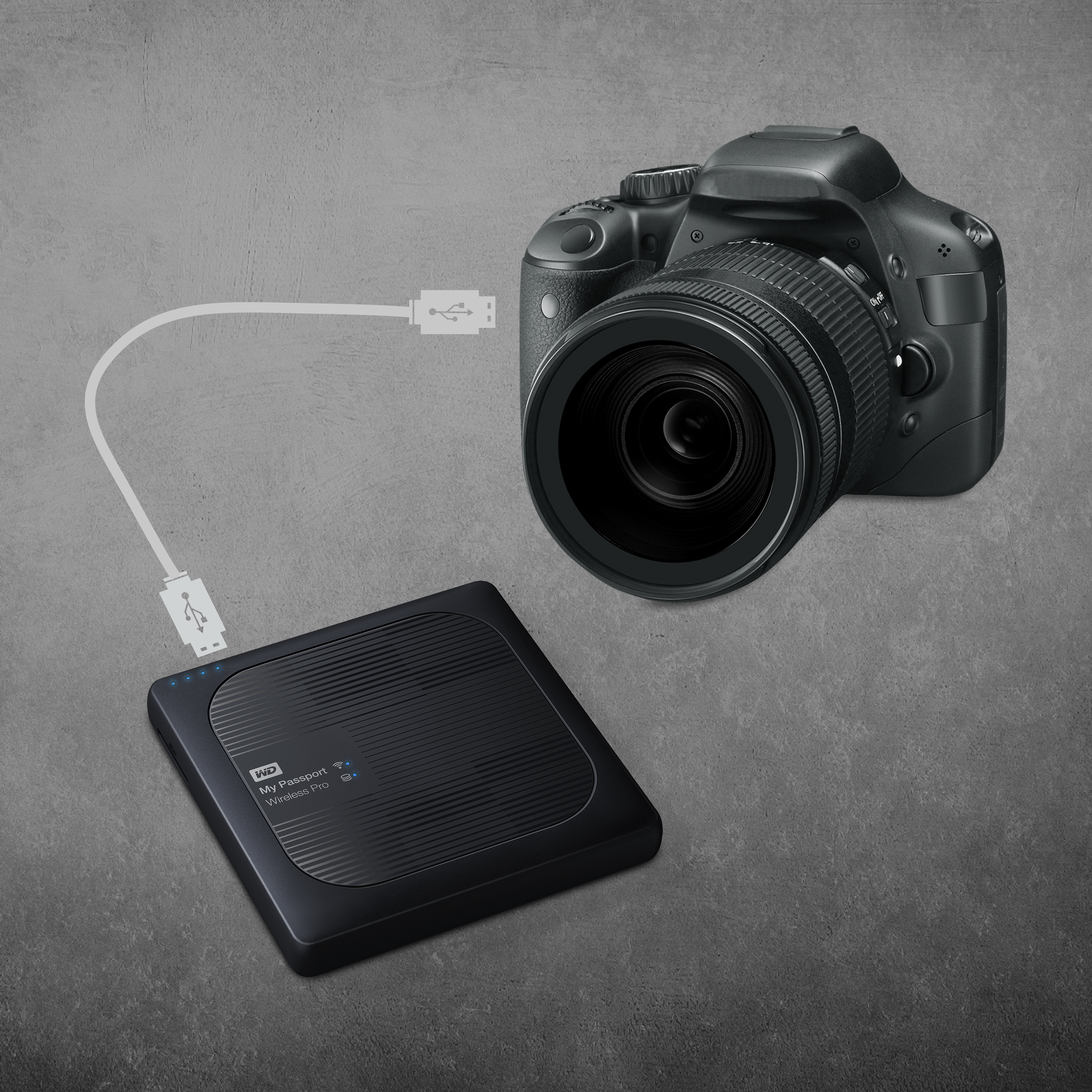 WD My Passport™ Wireless Pro Festplatte, 4 TB HDD, 2,5 Zoll, extern, Dunkelgrau
