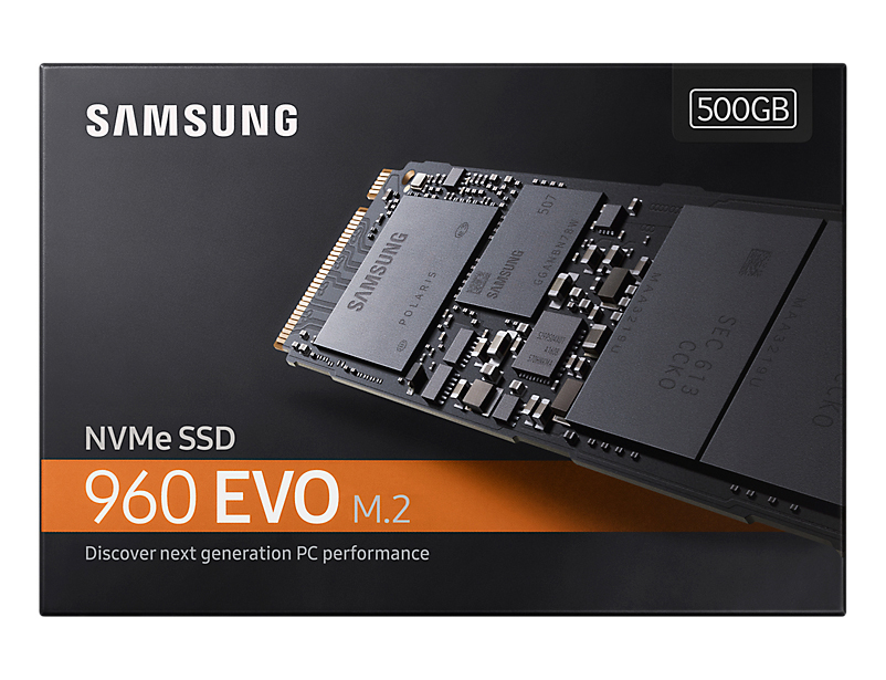 SAMSUNG 960 EVO NVMe M.2 Festplatte, 500 GB SSD M.2, intern