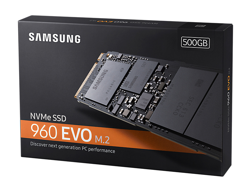 SAMSUNG 960 EVO NVMe M.2 Festplatte, 500 GB SSD M.2, intern