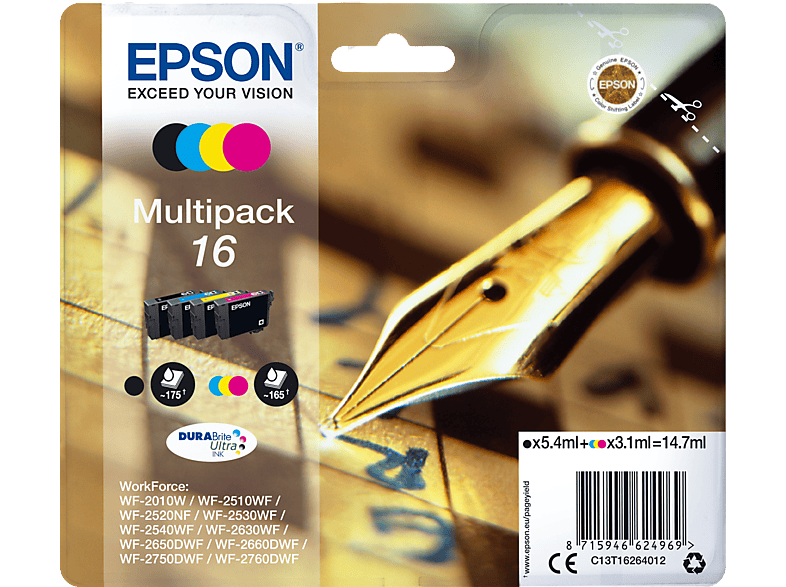 EPSON Original Tintenpatrone mehrfarbig (C13T16264012)