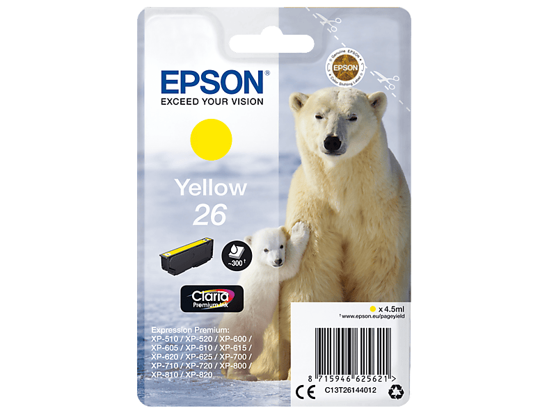 Gelb (C13T26144012) Original EPSON Tintenpatrone