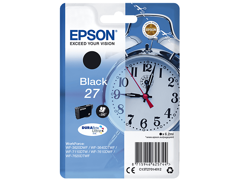 EPSON Original Tintenpatrone Schwarz (C13T27014012)