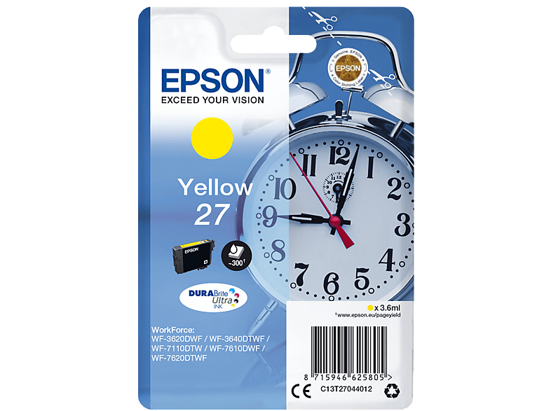 EPSON Tintenpatrone Gelb Original (C13T27044012)