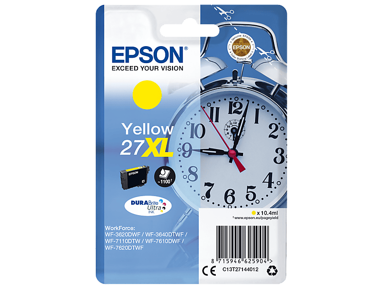 EPSON Original Tintenpatrone (C13T27144012) Gelb