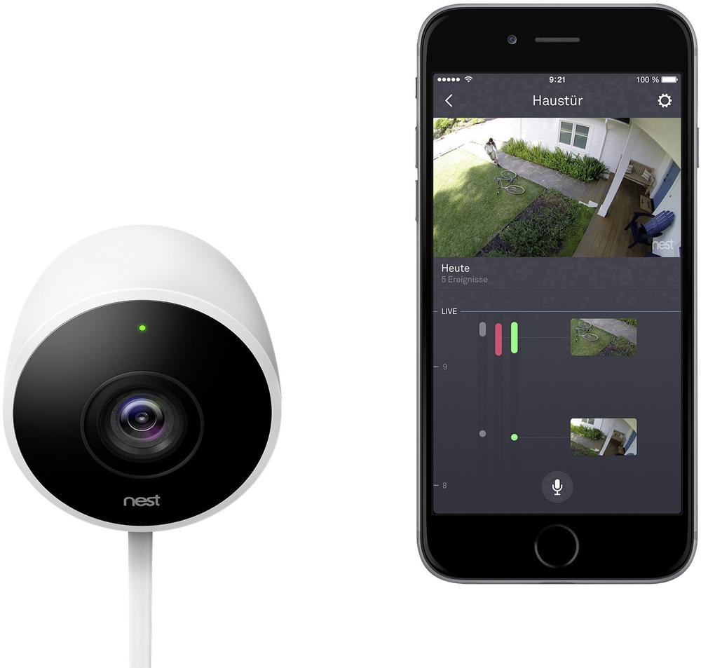 NEST Cam Outdoor-Überwachungskamera, weiß  Überwachungskamera (Weiß)
