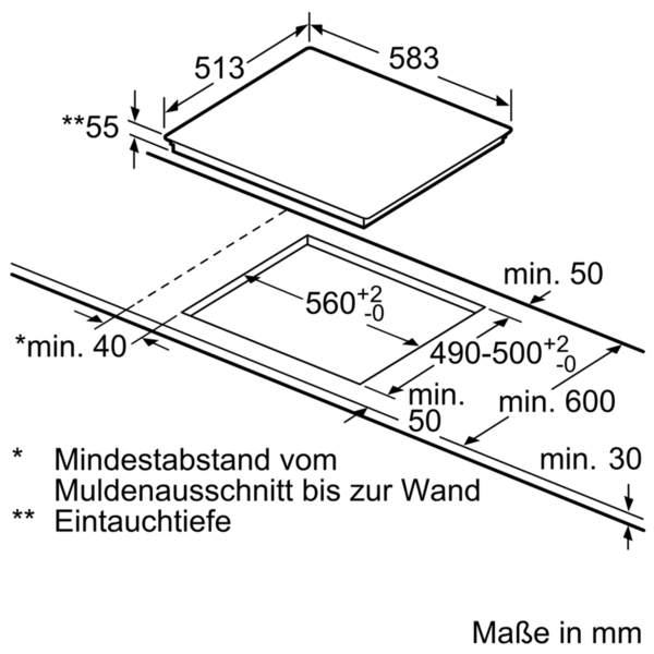 NEFF XIP 5 (E16P42N5+M56BR50N0), Einbauherdset (Induktionskochfeld, A, 63 l)