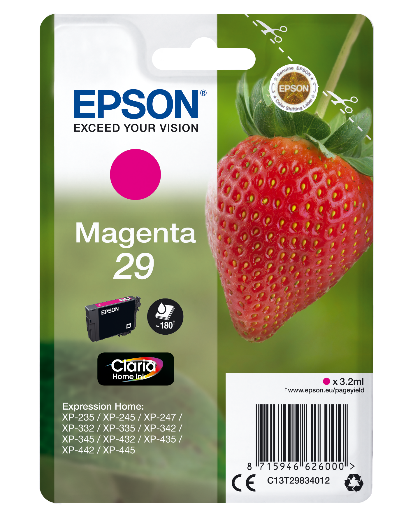 EPSON (C13T29834012) Tintenpatrone Magenta Original