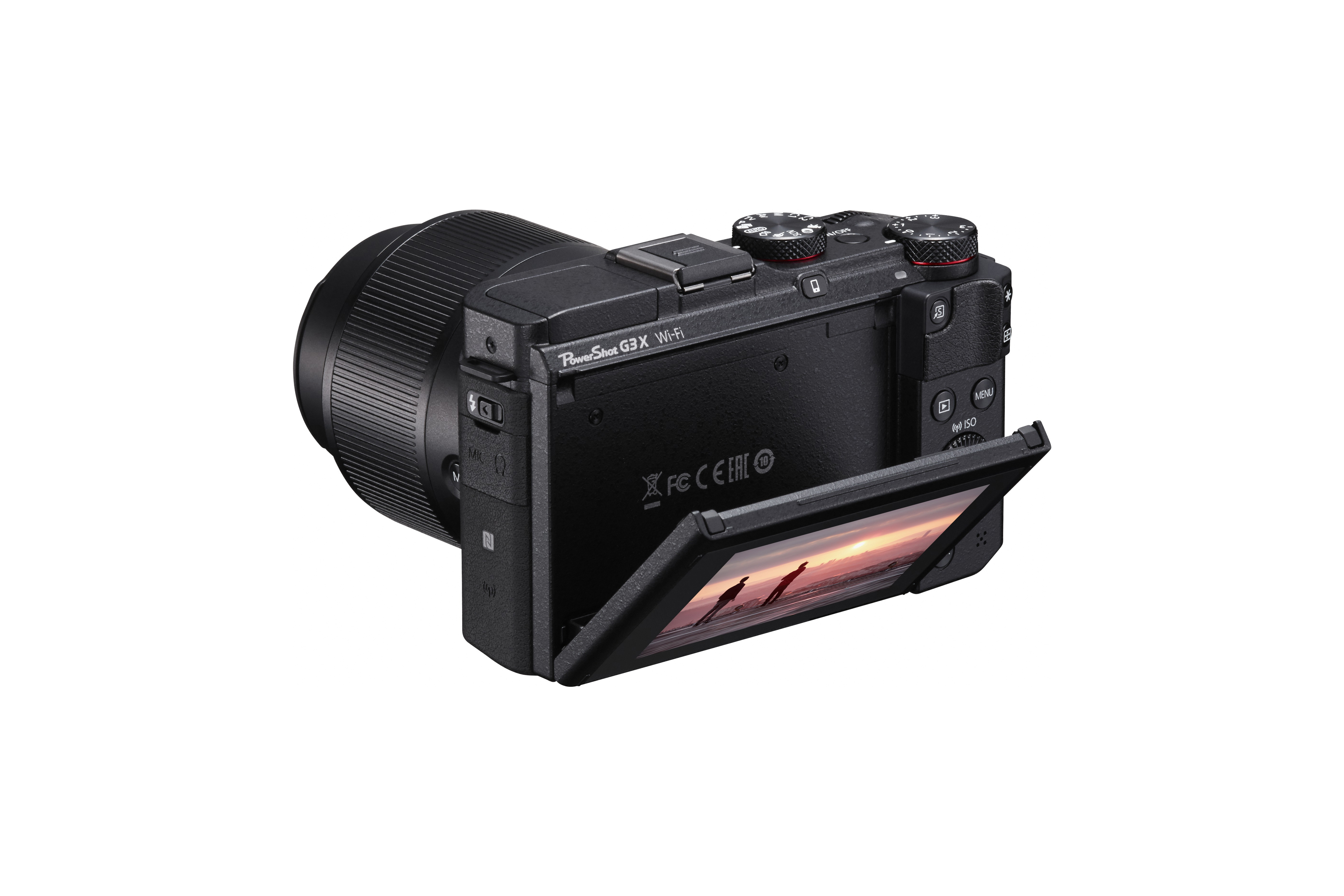 CANON PowerShot G3 X Digitalkamera Schwarz, 25fach opt. Zoom, Touchscreen-LCD (TFT), WLAN