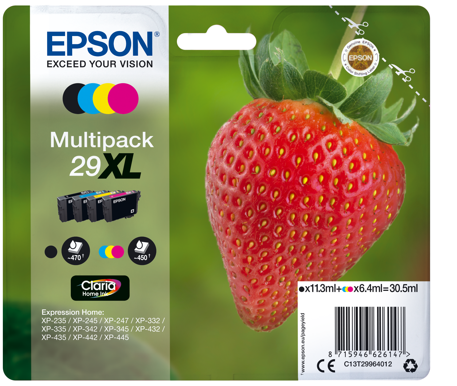 EPSON (C13T29964012) Tintenpatrone Original mehrfarbig