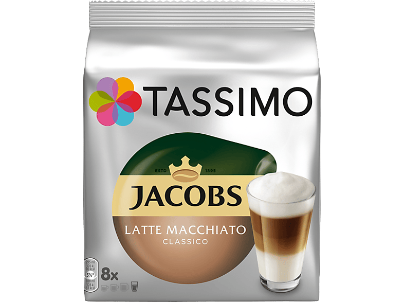 TASSIMO Latte Macchiato Classico Kaffeekapseln, 16 Kapseln = 8 Getränke ...