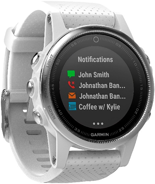 Smartwatch Gamin Fenix 5s plata reloj deportivo garmin bluetooth gps frecuencia 42 mm pulsera blanco 42mm 67gr con correa inteligente 5 multideporte y medidor cardiaca lente cristal bisel 13 11