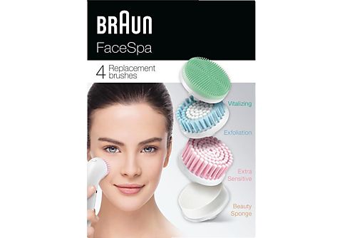 BRAUN Face Aufsatz-Mix 80mv 4er Ersatzbürsten für Gesichtsreinigungsbürsten  Weiß/Grün/Blau Gesichtsreinigungsbürsten & Pflege | MediaMarkt