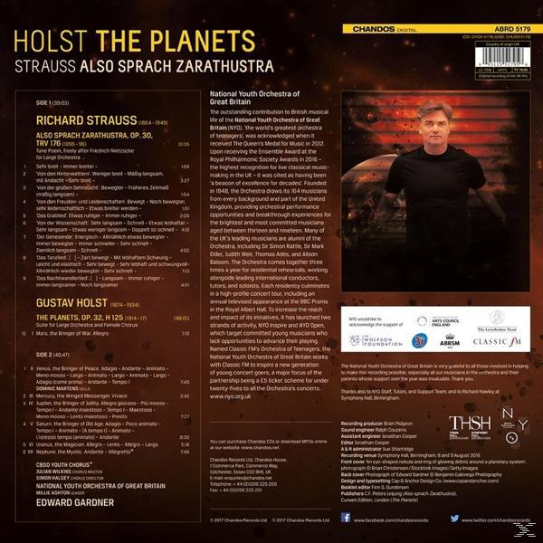 National Youth Orchestra Of Great Britain, Edward Gardner - The Planets/Also sprach Zarathustra  - (Vinyl)