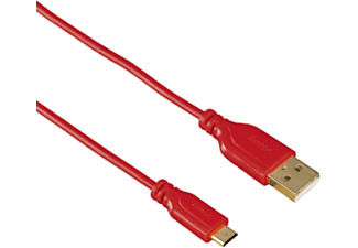 HAMA Micro USB piros adatkábel 0,75m (135703)