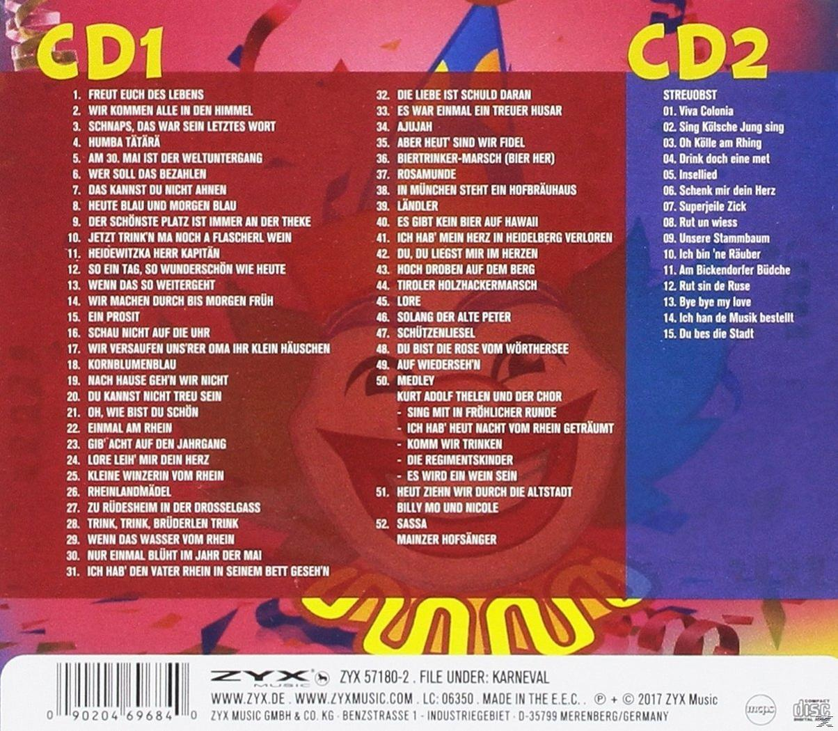 Rückseite der CD: Titellisten und Credits auf Deutsch, mit ZYX-Logo. Mehrere Titel sind gelistet.