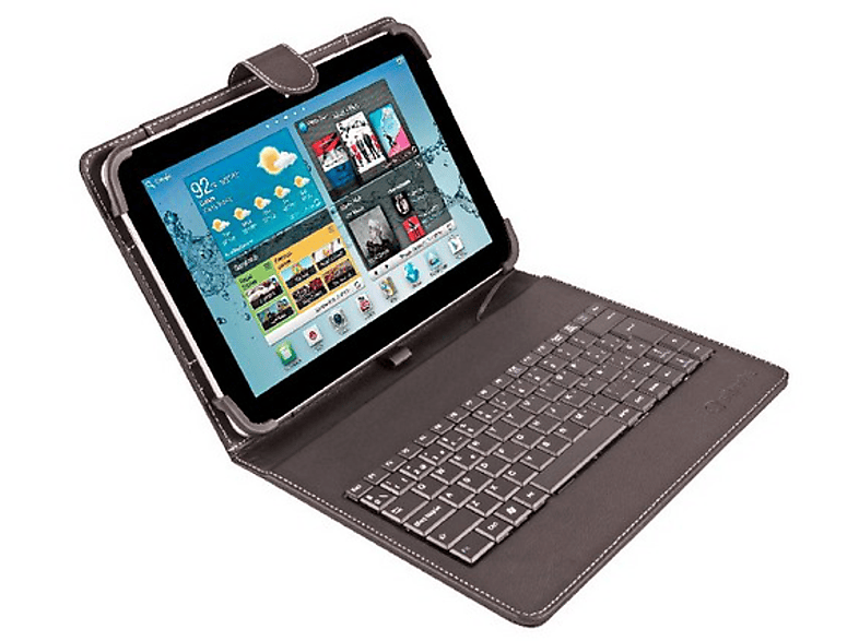 Caliza Crudo Recientemente Funda con teclado | Silver HT 19160, Para tablet de hasta 10.4", microUSB,  negro, función