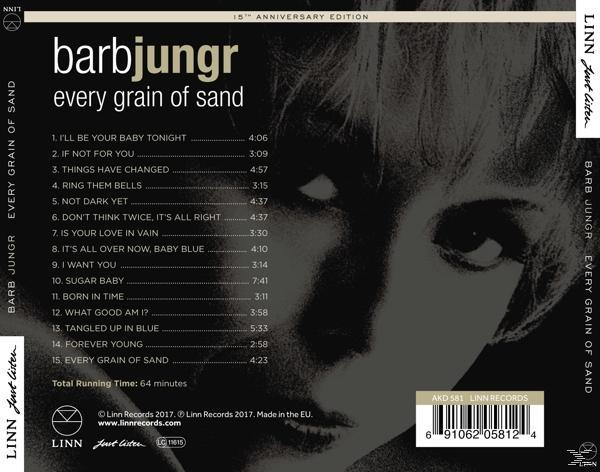 Albumcover mit Gesicht und einer Titelliste auf Schwarz-Weiß-Hintergrund.