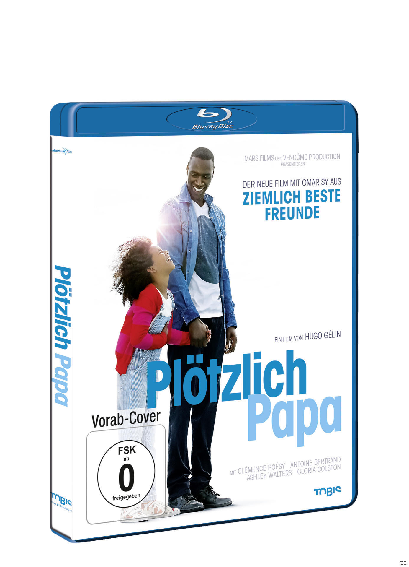 Filmcover mit zwei Personen, einem Mann und einem Kind, vor weißem Hintergrund.