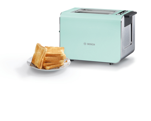 BOSCH TAT8612 Styline Toaster Mint/Grau (860 Watt, Schlitze: 2)