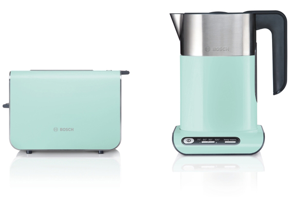 BOSCH TAT8612 Styline Toaster Mint/Grau (860 Watt, Schlitze: 2)