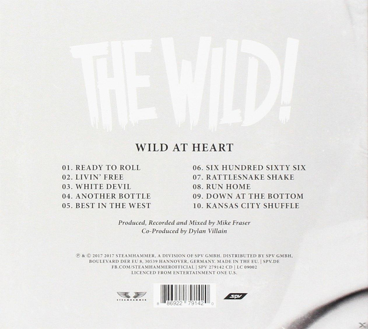 Albumcover mit dem Text 'THE WILD!'. Titelliste der Songs. Produziert und aufgenommen von Mike Fraser.