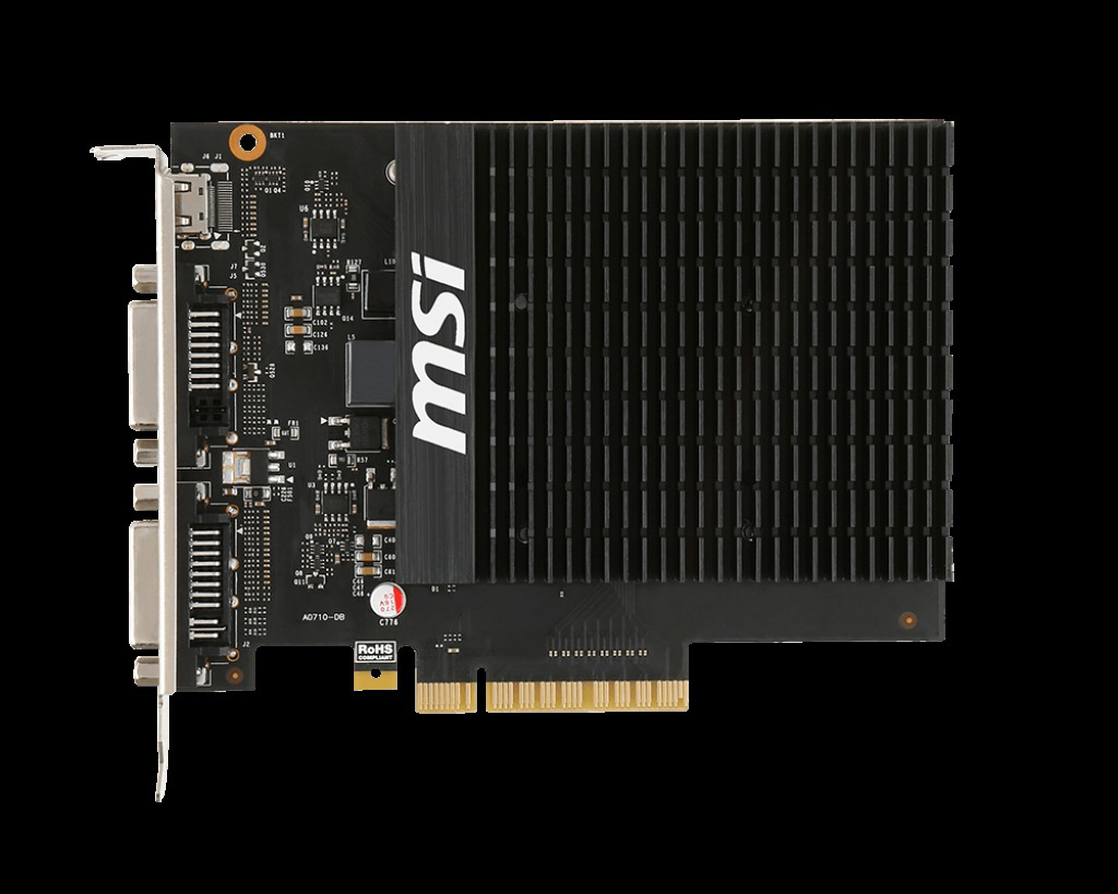 MSI GeForce® GT 710 2GD3H H2D 2GB (V809-2204R) (NVIDIA, Grafikkarte)