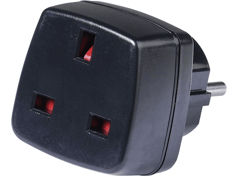 Vivanco 28693 Reisestecker Großbritannien, Buchse - Schuko Stecker