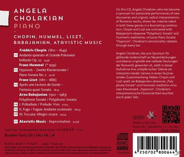 Angela Cholakian - Klavierwerke  - (CD)