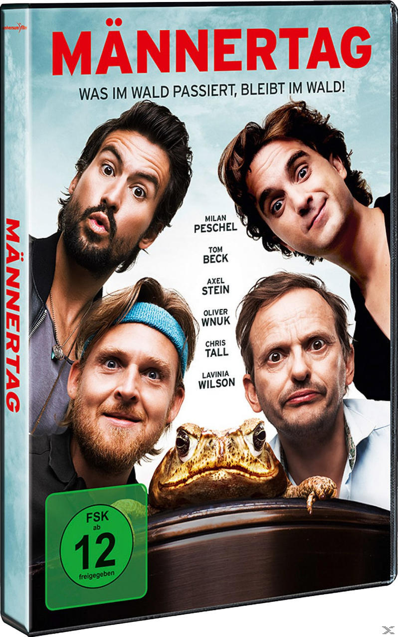 DVD-Cover mit vier Männern und einem Frosch. Grün und schwarz.