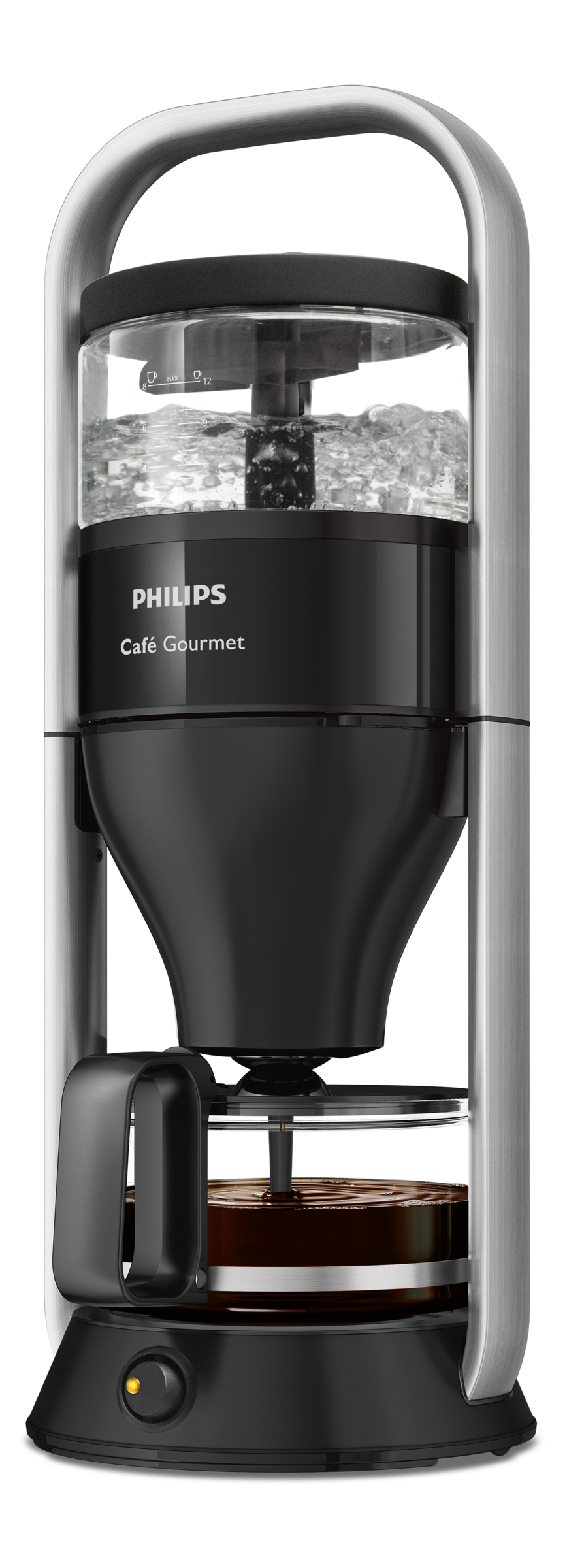 PHILIPS  HD5408/20 Café Gourmet - Koffiezetapparaat - Inhoud watertank: 1 l - Type kan: Glazen kan - Zwart