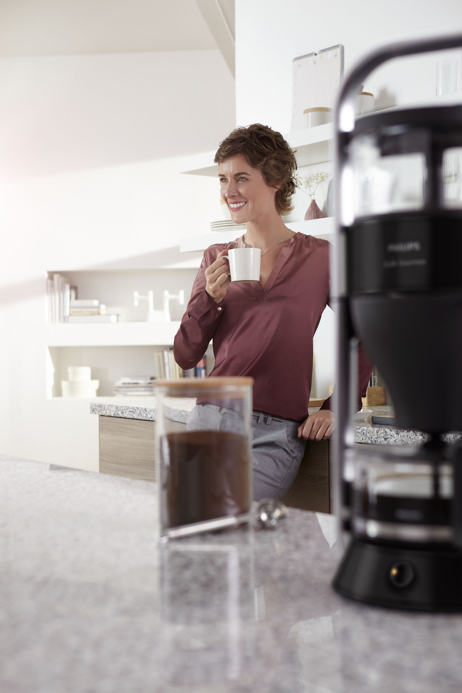 PHILIPS  HD5408/20 Café Gourmet - Koffiezetapparaat - Inhoud watertank: 1 l - Type kan: Glazen kan - Zwart