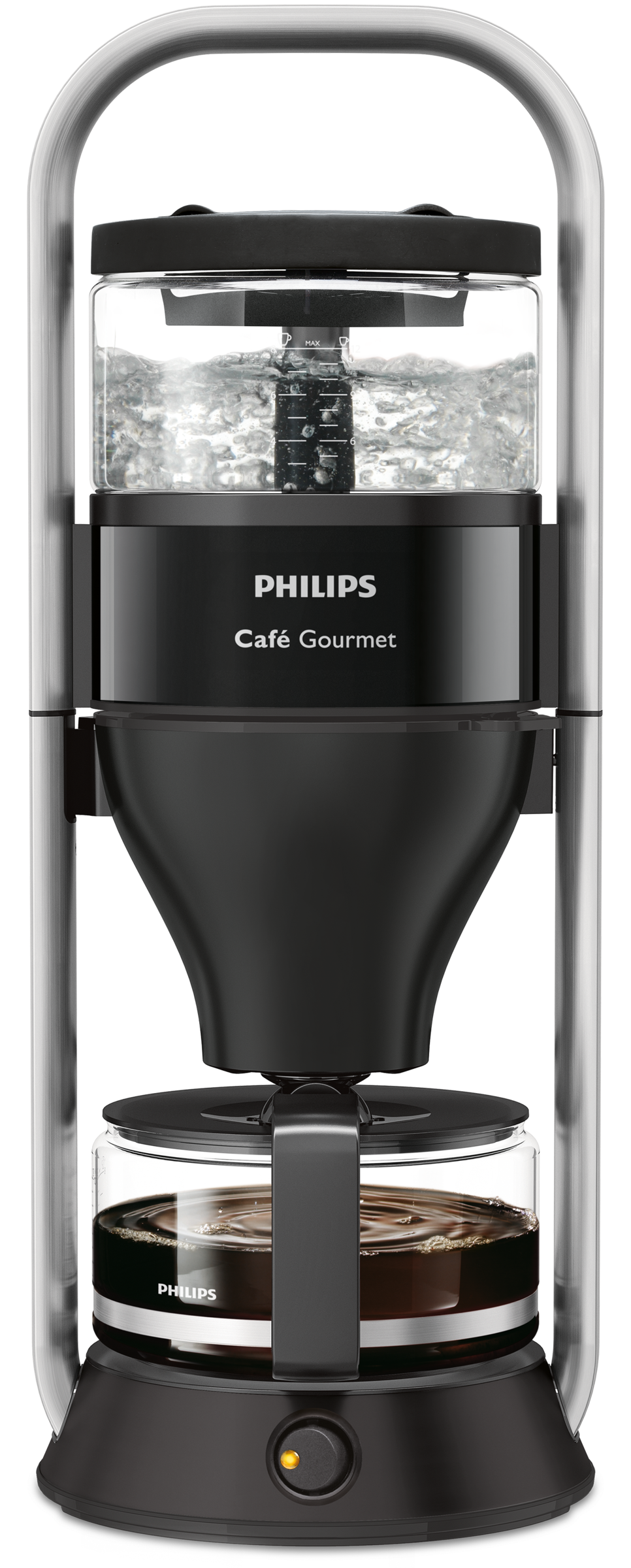 PHILIPS  HD5408/20 Café Gourmet - Koffiezetapparaat - Inhoud watertank: 1 l - Type kan: Glazen kan - Zwart
