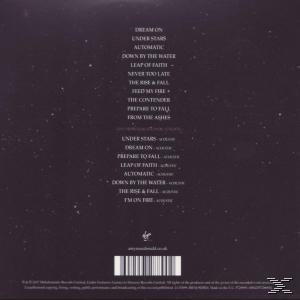 Album-Trackliste mit Songtiteln und -dauern. Das Albumcover ist dunkel mit sternenklarem Hintergrund.