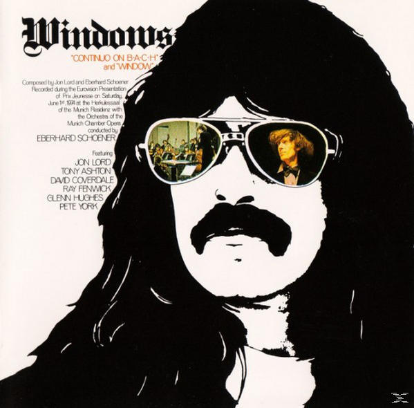 Albumcover, Schwarz-Weiß-Illustration eines Mannes mit Sonnenbrille. Text oben.