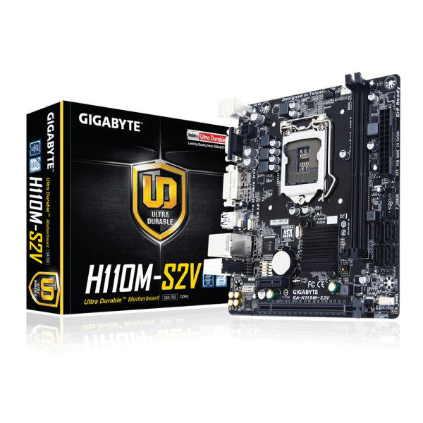 GIGABYTE H110M-S2V Intel 1151 Soket DDR4 2133 MHz VGA Anakart