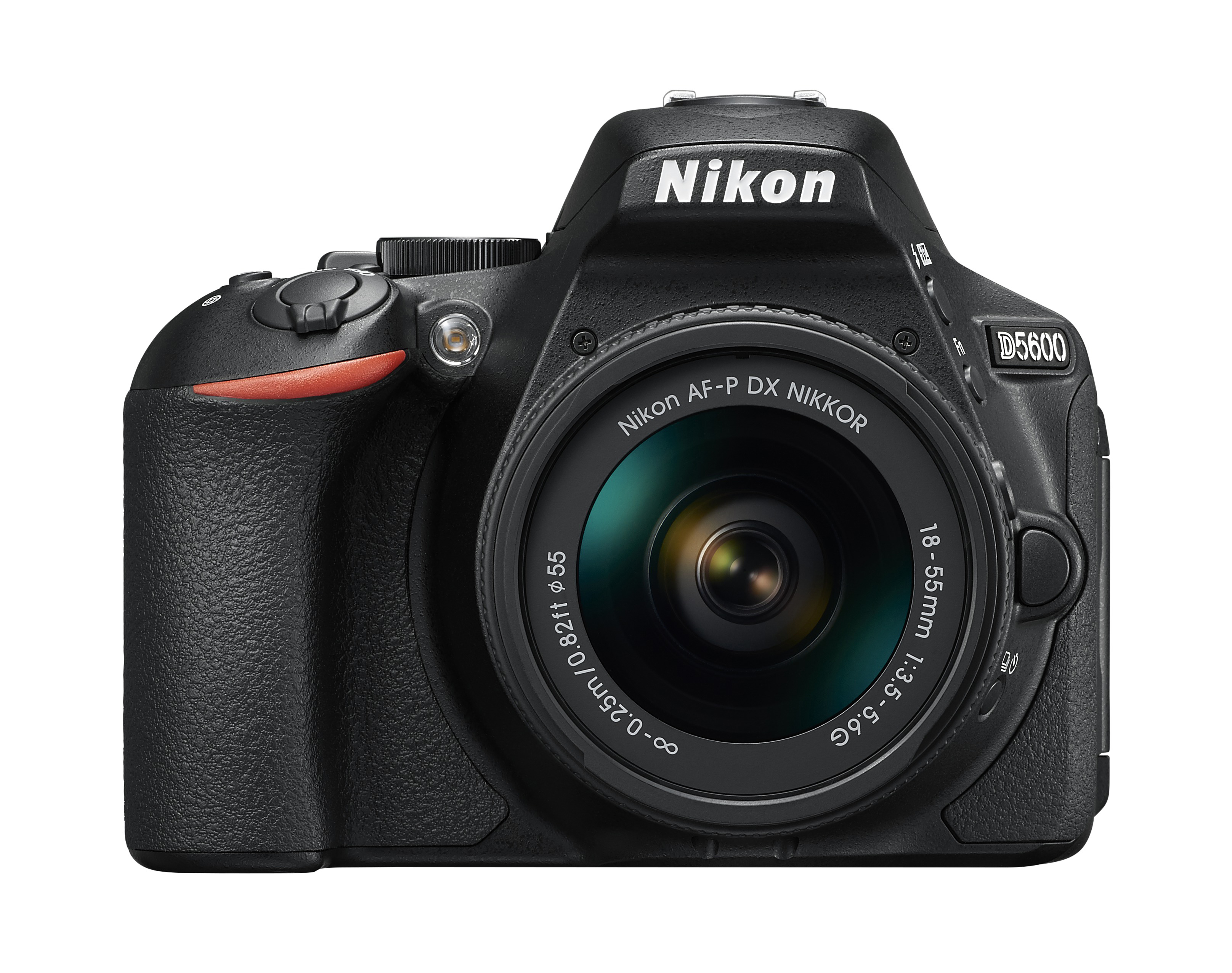 NIKON D5600 Kit Spiegelreflexkamera, 24,2 Megapixel, 18-55 mm Objektiv (AF-P, DX), Touchscreen Display, WLAN, Schwarz
