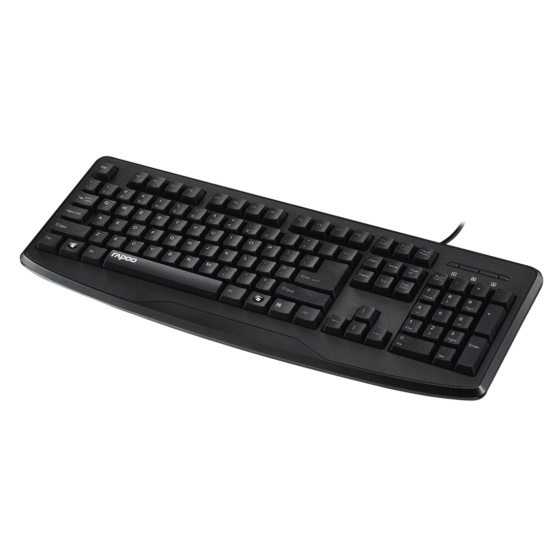 RAPOO NK2500, Tastatur, kabelgebunden, Schwarz