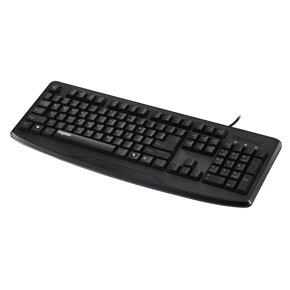 NK2500, RAPOO Schwarz Tastatur, kabelgebunden,