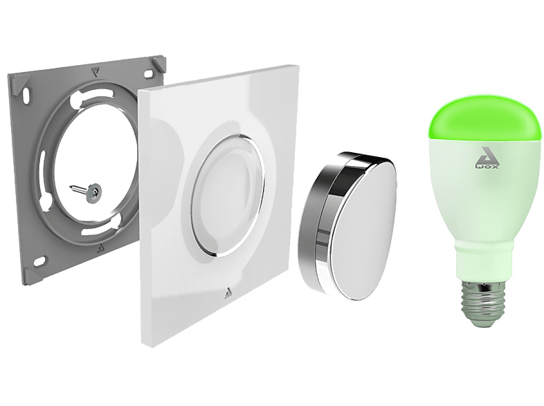 AWOX Smart kit schakelaar SmartPEBBLE + Ledlamp SmartLIGHT Color E27 9 W (SKPL-C9)