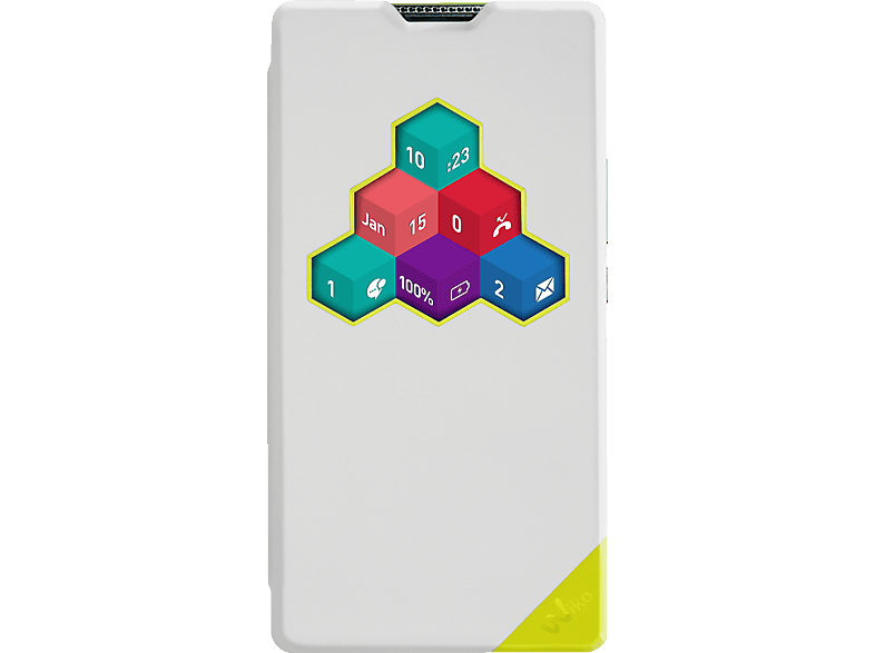 WiCube, Bookcover, Wiko, Robby, WIKO Weiß