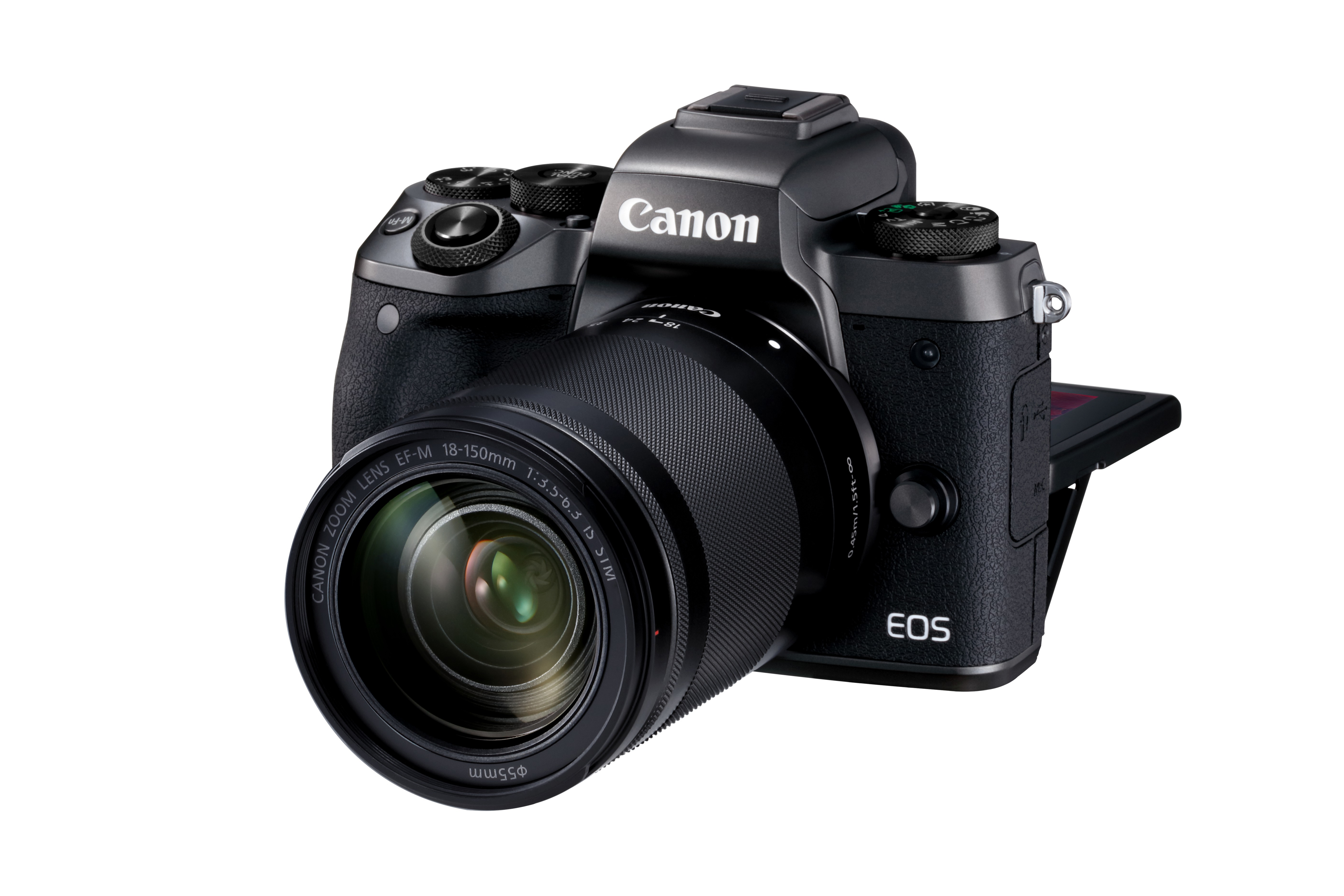 CANON EOS M5 Kit EF-M STM Systemkamera mit Objektiv 18-150 mm, 8 cm Display Touchscreen, WLAN