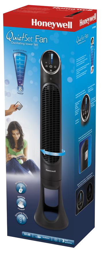 HONEYWELL HYF 290 E4 Turmventilator Schwarz (31 Watt)