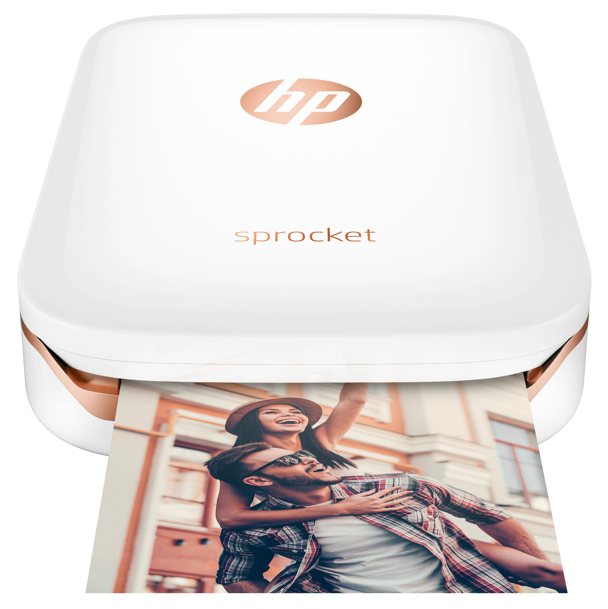 Impresora - HP Sprocket, con tecnología Bluetooth, Impresión sin tinta, Blanca
