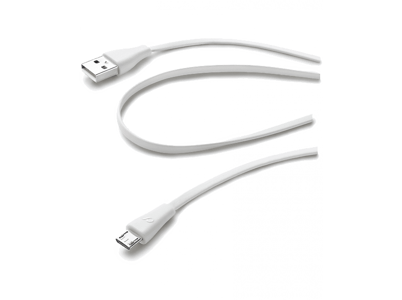 CELLULAR LINE microUSB-kabel 1 m Wit (USBDATACMICROUSBW)