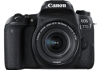 CANON EOS 77D+18-55MM/F4.0-5.6 IS STM - Spiegelreflexkamera Schwarz