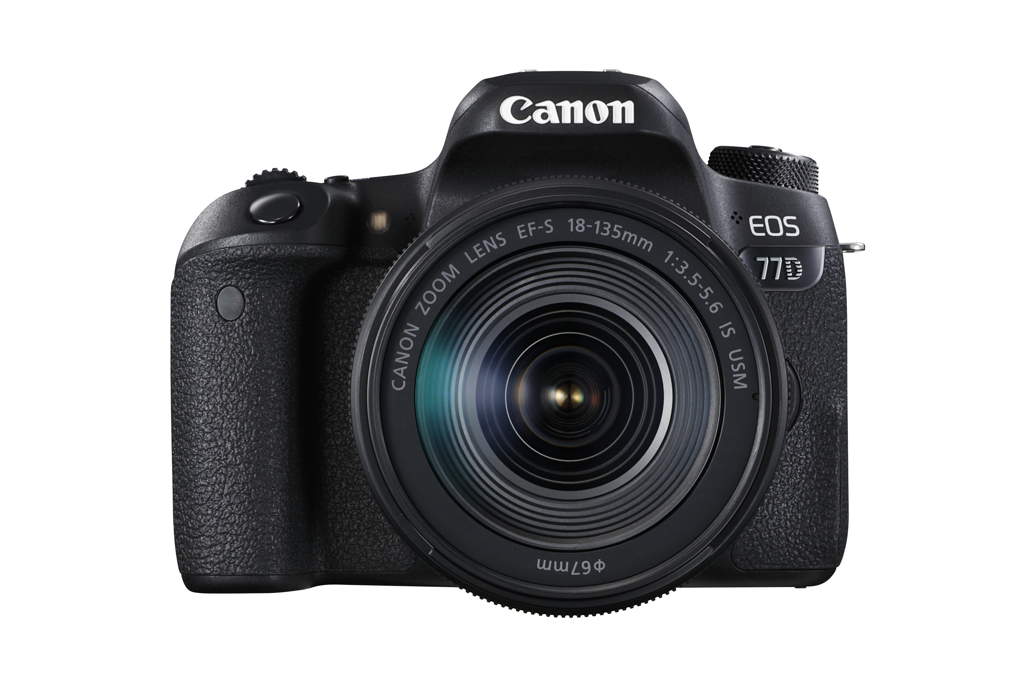 CANON EOS 77D VUK Kit Spiegelreflexkamera, 24,20 Megapixel, 18-135 mm Objektiv (EF-S, IS, USM), Touchscreen Display, WLAN, Schwarz