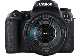 CANON EOS 77D+18-135MM/F3.5-5.6 IS USM - Appareil photo reflex Noir