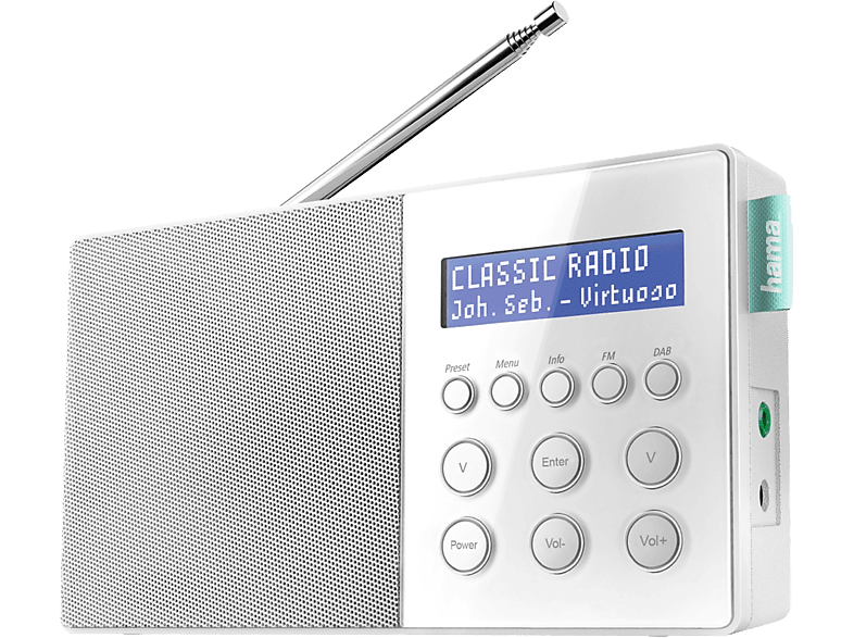 HAMA Digitale radio DR10 DAB+ Wit (54828)