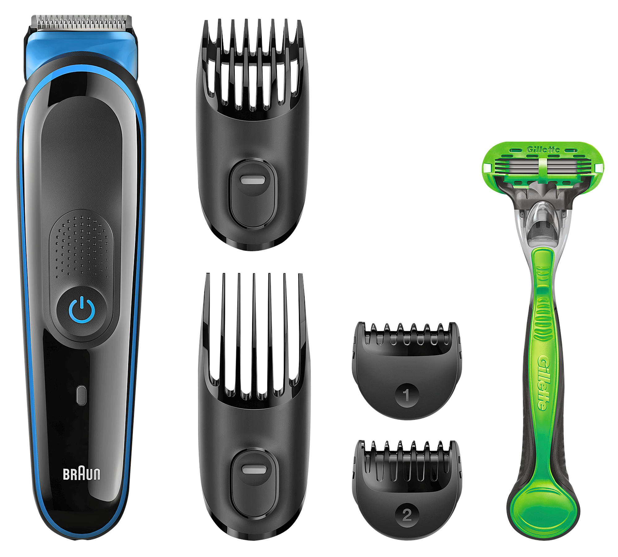 Afeitadora - Braun MGK3040, Multifunción, Set de afeitado 7 en 1, 13 longitudes