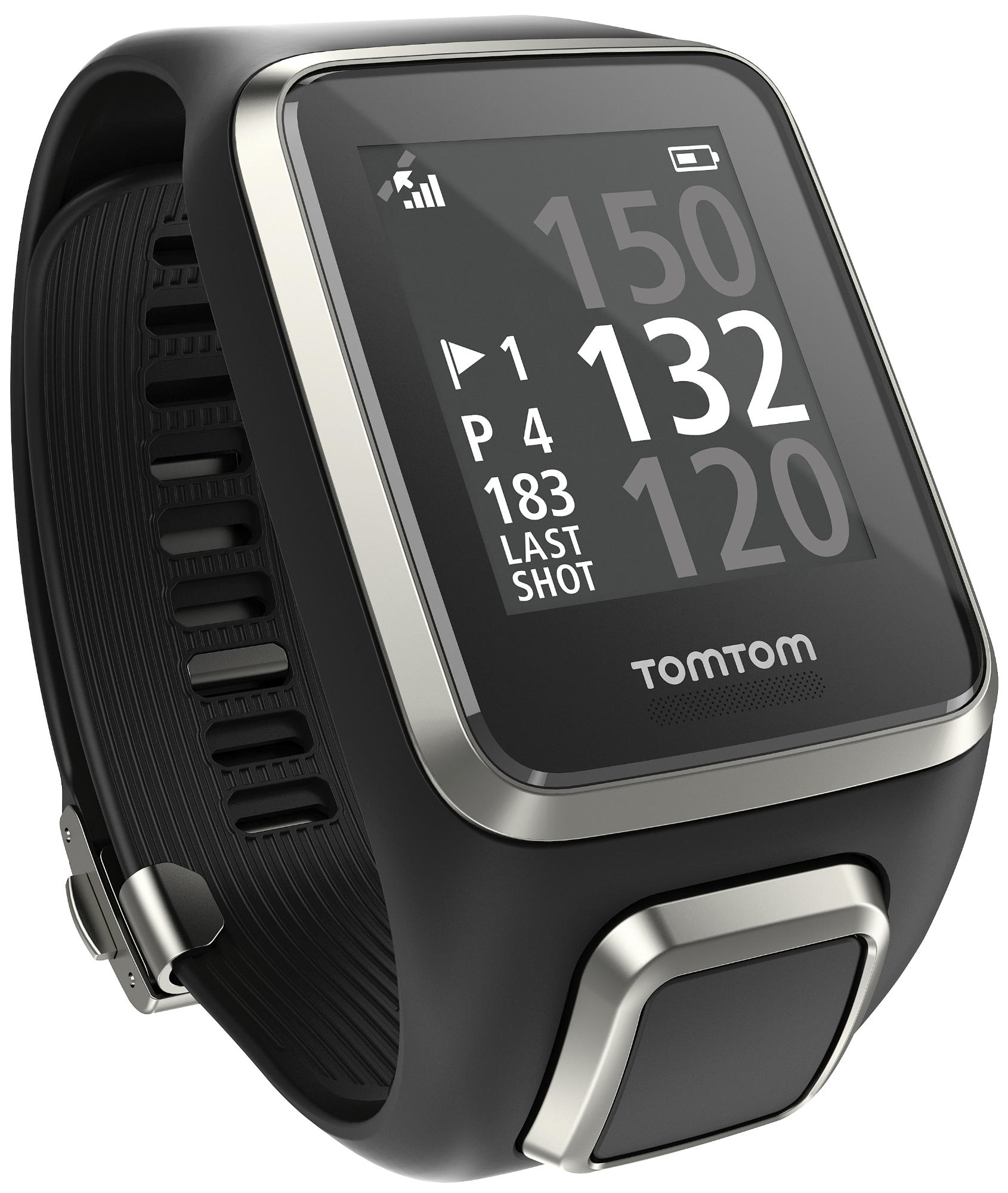 Reloj deportivo - TomTom Golfer 2, Negro, GPS, talla L, para golf